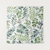 美しい水彩植物葉学院  タペストリー (正面(横))