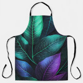 美しい水彩熱帯地方の葉 エプロン (正面)