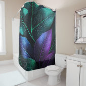 美しい水彩熱帯地方の葉 シャワーカーテン (インサイチュ)