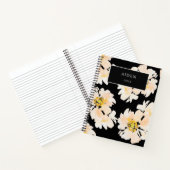 美しい水彩牡丹パーソナライズされたデザイン ノートブック (内部)