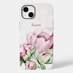 美しい水彩牡丹ベージュパーソナライズされた Case-Mate iPhone 14 PLUSケース