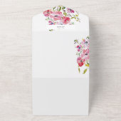 美しい水彩画のワイルドフラワー ウェディングデザイン オールインワン招待状 (外側)