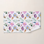 美しい水彩画の作品は白フェミニンく見える バスタオルセット (ハンドタオル)