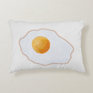 美しい水彩画の目玉焼きミニマリストアートプリント アクセントクッション