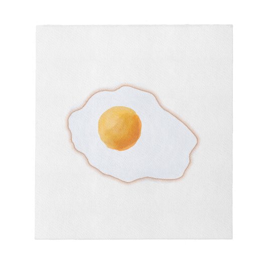 美しい水彩画の目玉焼きミニマリストアートプリント ノートパッド (正面)