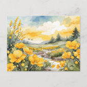 美しい水彩画の自然風景 ポストカード (正面)