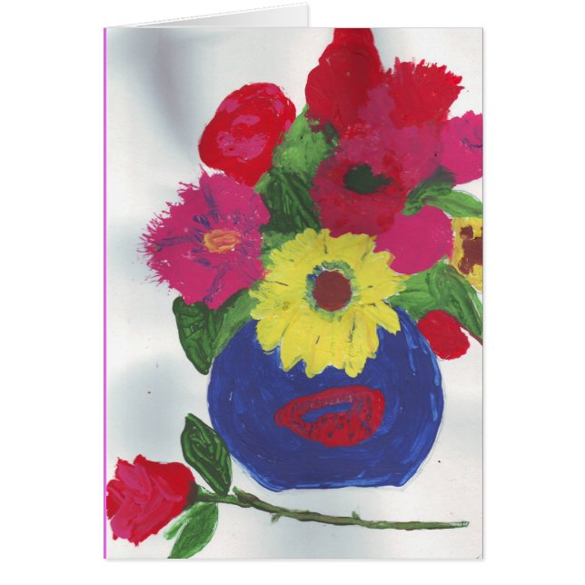 美しい水彩画の花つぼ (正面)
