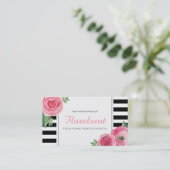 美しい水彩画の花の名刺 名刺 (スタンド正面)