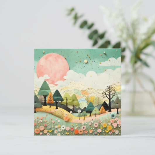 美しい水彩画の風景　ありがとう (スタンド正面)