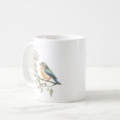美しい水彩画の鳥 コーヒーマグカップ (正面左)