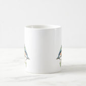 美しい水彩画の鳥 コーヒーマグカップ (中央)