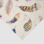 美しい水彩画はパターンに羽をつけます 薄葉紙 (詳細)