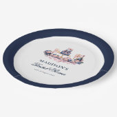 美しい水彩画 ブライダルシャワーパーソナライズド ペーパープレート (アングル)