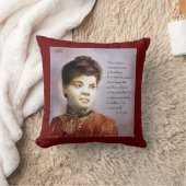 美しい水彩画 Ida B Wells & 引用 クッション (ブランケット)