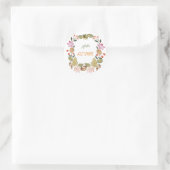 美しい水彩秋のリース ラウンドシール (バッグ)