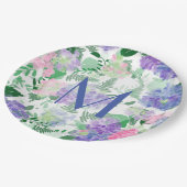 美しい水彩紫陽花ミックス ペーパープレート (アングル)