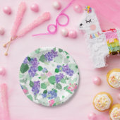 美しい水彩紫陽花ミックス ペーパープレート (パーティー)