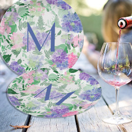 美しい水彩紫陽花ミックス ペーパープレート