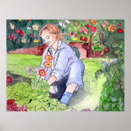 美しい水彩色絵画ズバイハリエット・ダビッドソン ポスター