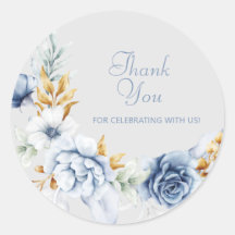 美しい水彩花の感謝メッセージ