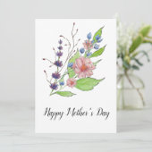 美しい水彩花の母の日カード シーズンカード (スタンド正面)