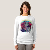 美しい水彩花の花々 Tシャツ (正面フル)