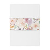 美しい水彩花パステルのアートワーク 招待状ベリーバンド (裏面例)