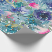 美しい水彩花包み紙 ラッピングペーパー (角)