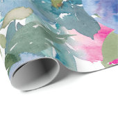 美しい水彩花包み紙 ラッピングペーパー (ロールコーナー)