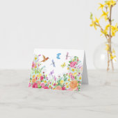 美しい水彩花園 カード (黄色い花)