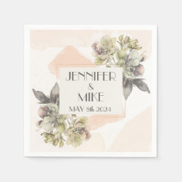 美しい水彩花束 スタンダードカクテルナプキン