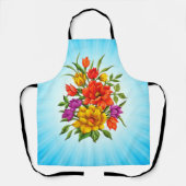 美しい水彩花束–34123 エプロン (正面)