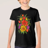 美しい水彩花束–34123 トライブレンドＴシャツ (正面)
