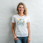 美しい水彩花植物園 トライブレンドTシャツ