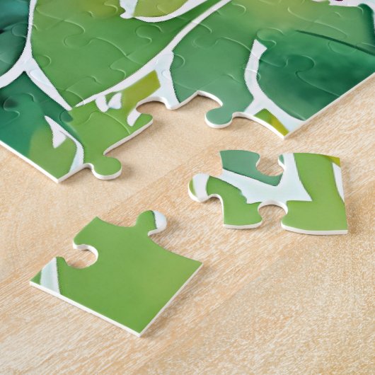 美しい水彩花模様 ジグソーパズル (側面)