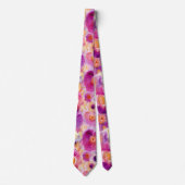 美しい水彩花模様 ネクタイ (正面)
