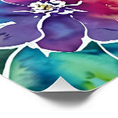 美しい水彩花模様 ポスター (コーナー)