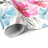 美しい水彩花模様 ラッピングペーパー (ロールコーナー)