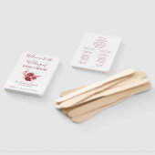 美しい水彩花結婚式プログラム ハンドファン (組立なし)