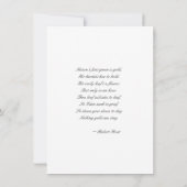 美しい水彩花記念写真カード 招待状 (裏面)