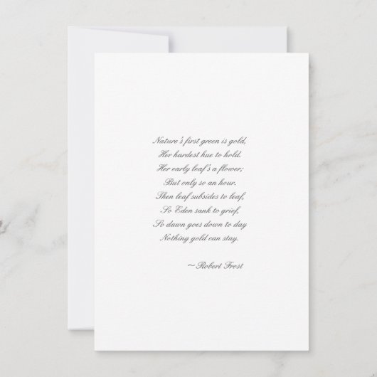 美しい水彩花記念写真カード 招待状 (裏面)