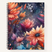 美しい水彩花 ノートブック (正面)