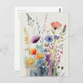美しい水彩花 ポストカード (正面/裏面)
