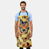 美しい水彩蝶 エプロン (着用した状態)