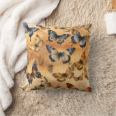 美しい水彩蝶 クッション (ブランケット)