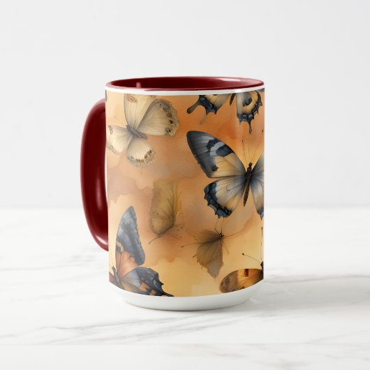 美しい水彩蝶 マグカップ (正面左)