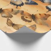 美しい水彩蝶 ラッピングペーパー (角)