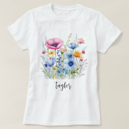 美しい水彩野草植物園 Tシャツ