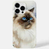 美しい水彩長毛ヒマラヤ猫 Case-Mate iPhoneケース (裏面)