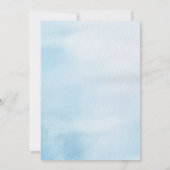 美しい水彩青とシアンの招待状 招待状 (裏面)